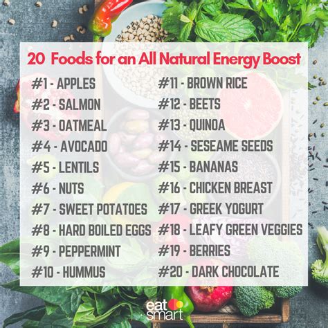 20 Foods To Eat For An All Natural Energy Boost Energy Boosting Foods