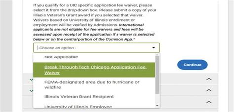 Admissions Fee Waiver Chicago