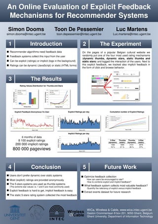 An Online Evaluation Of Explicit Feedback Mechanisms For Recommender