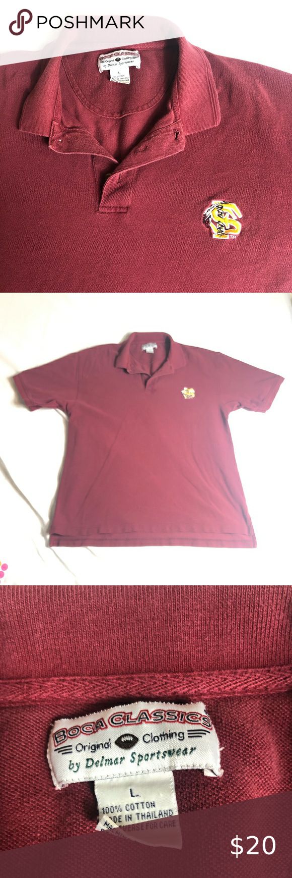 Boca Classics Florida State Polo Shirt Large Golf This Item Is Preowned