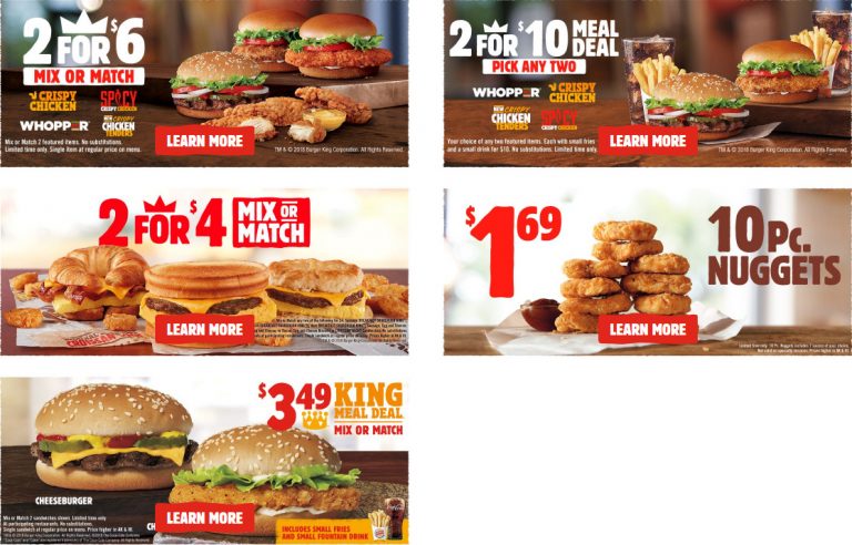 Burger King Menu