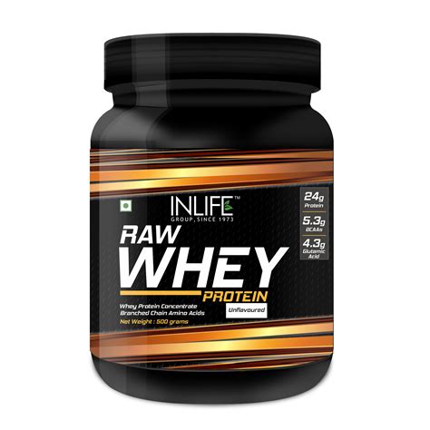 Buy Inlife Raw Whey Protein Powder Unflavoured Concentrate