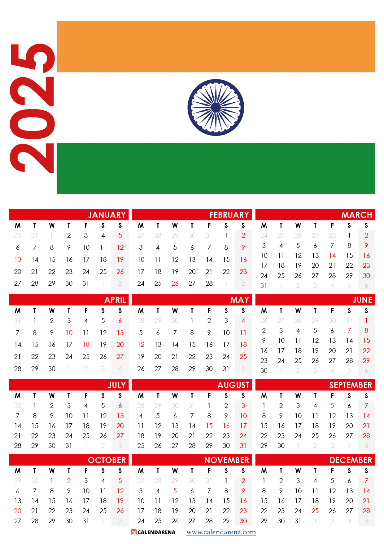 Calendar 2025 With Holidays India Pdf Download Nader Skye