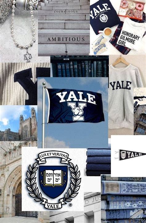 Download Yale University Pennants Collage Wallpaper Wallpapers Com