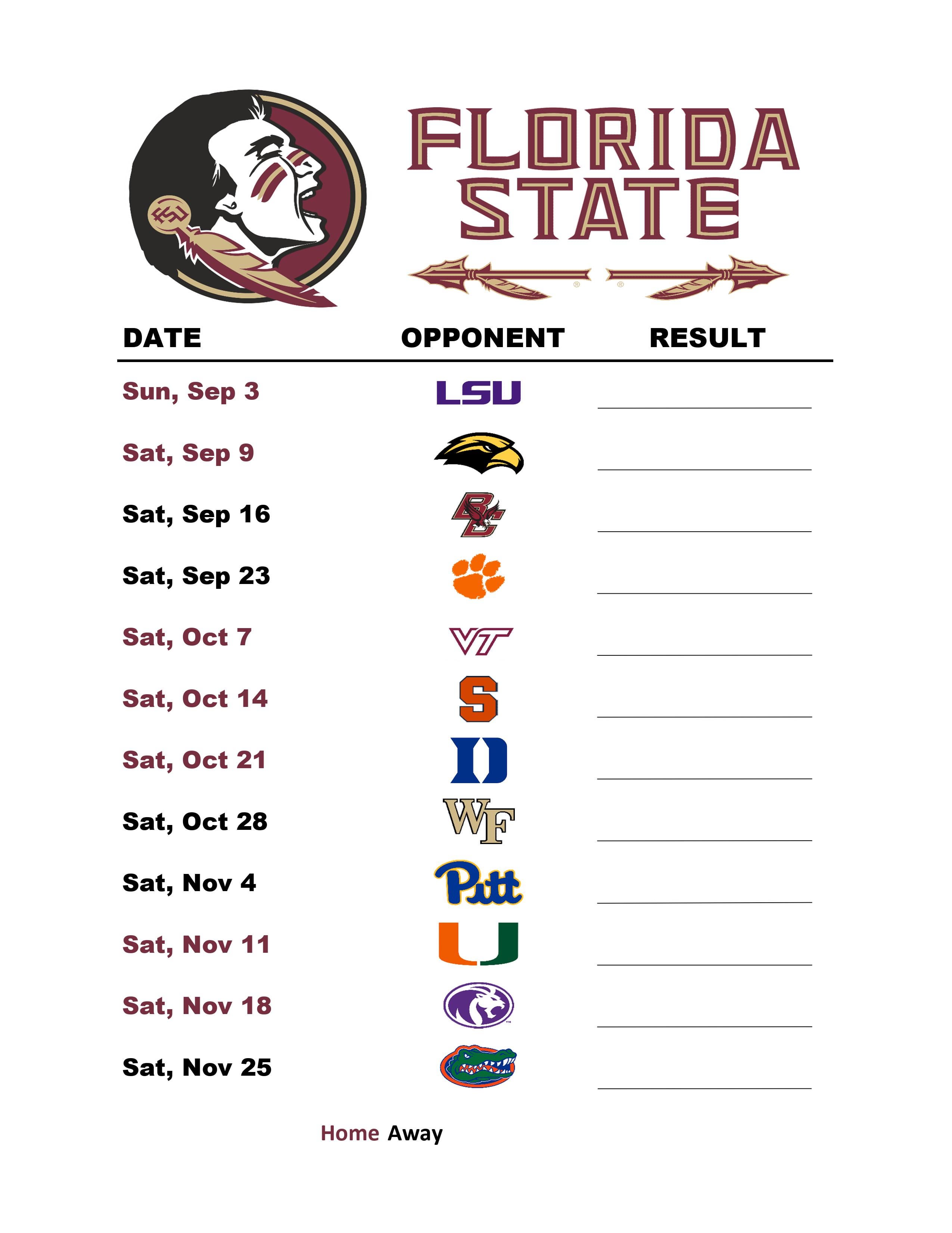 Florida State Football Schedule 2025 2025 Beverly R Short