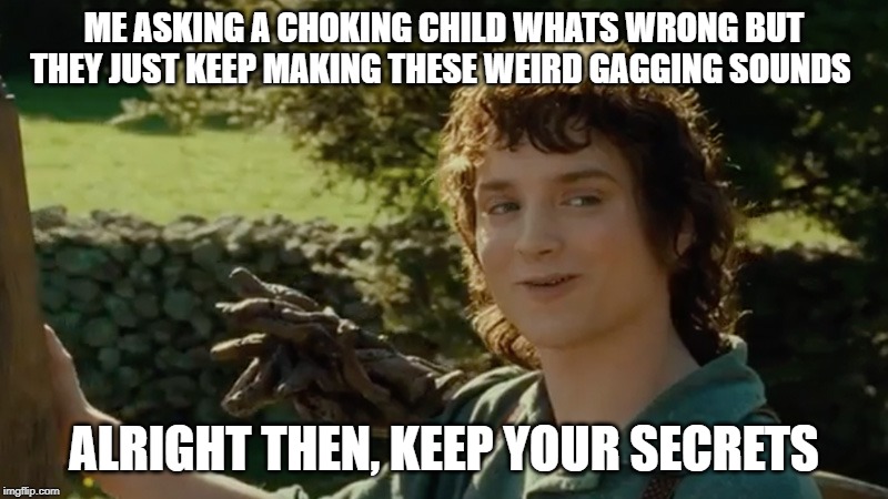 Frodo Wins All Right Then Keep Your Secrets Know Your Meme