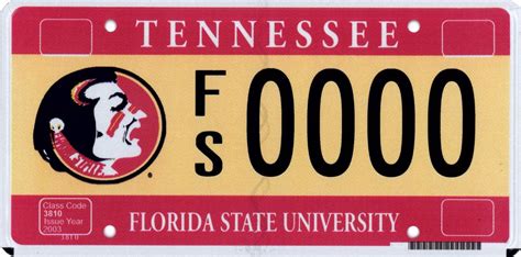 Fsu License Tag