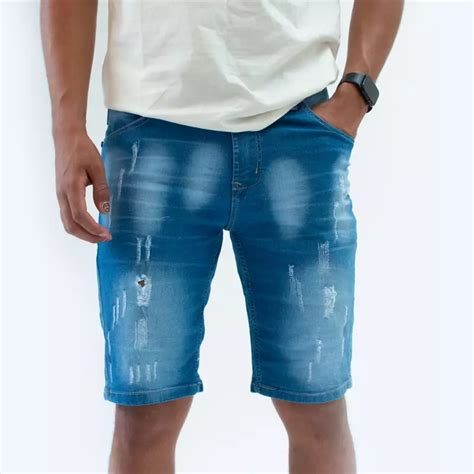 Generico Bermuda Denim Con Elasticidad Para Hombre Denim Lating