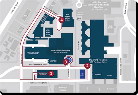 Locations And Parking Pasteur Visitor Garage Stanford Health Care