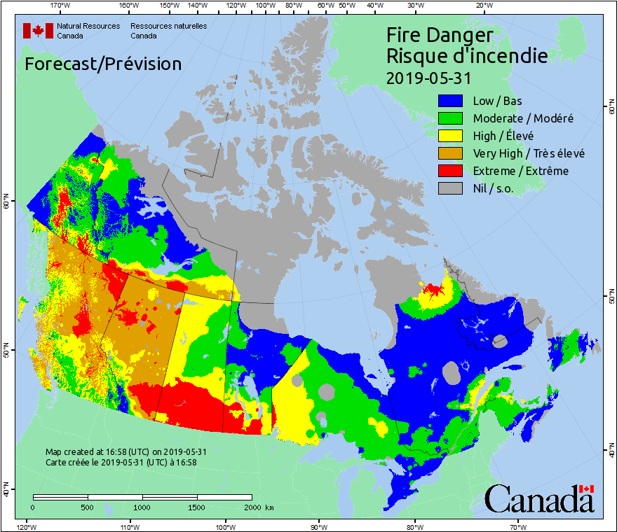 Map Of Canada Fires Mark B Tabor