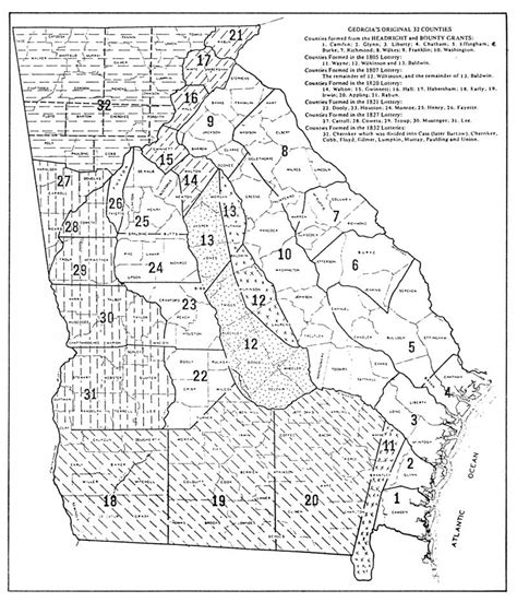 Map Of Georgia In 1790