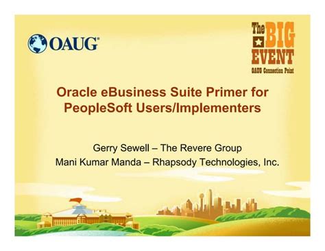 Oracle Ebusiness Suite Primer For Peoplesoft Users And Implementers