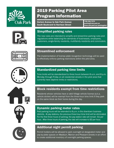 Parking Pilot Program Village Of Oak Park