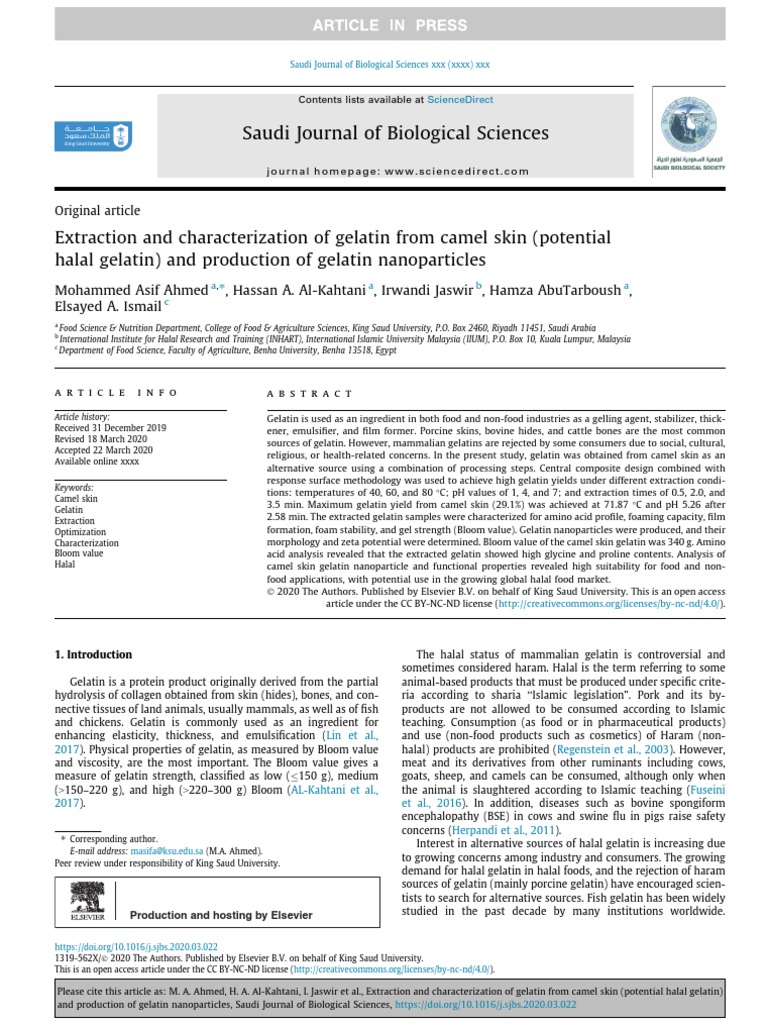 Pdf Fabrication And Characterization Of Gelatin Nanoparticles By