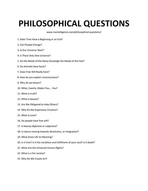 Philosophy Exam Questions And Answers