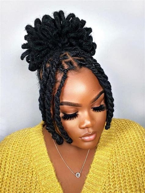 Pin By Kc On Hair Short Locs Hairstyles Dreadlock Hairstyles Black