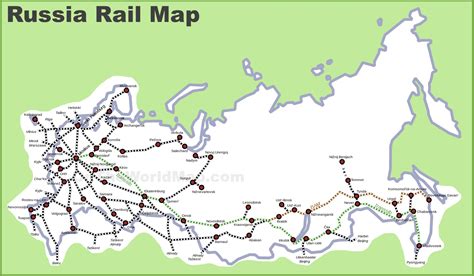 Russia Railway Routes