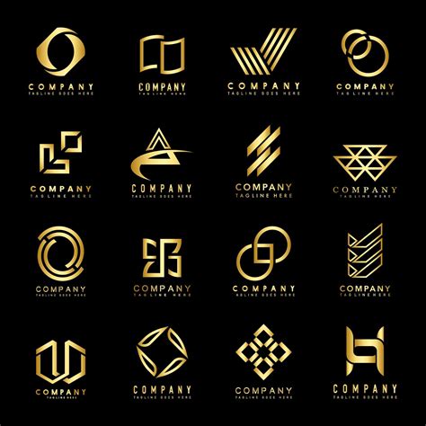 Set Company Logo Design Ideas Vector