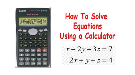 Solving Equations Using The Calculator