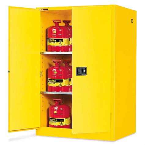 Standard Flammable Storage Cabinet Self Closing Doors Yellow 90