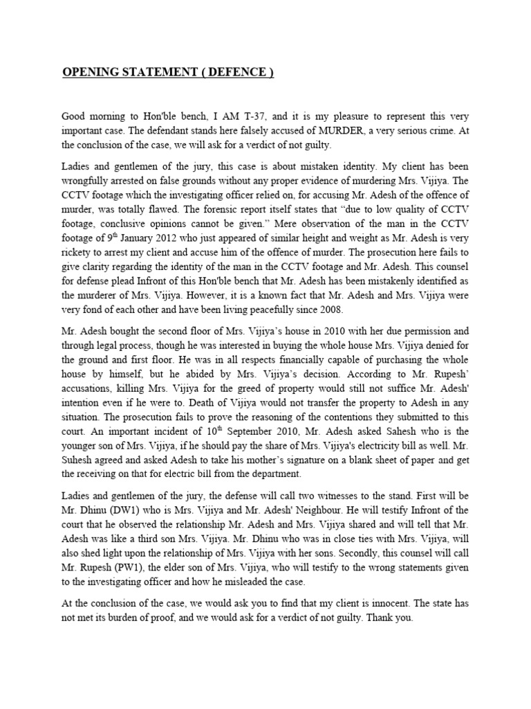 Statement Of Defence Pdf