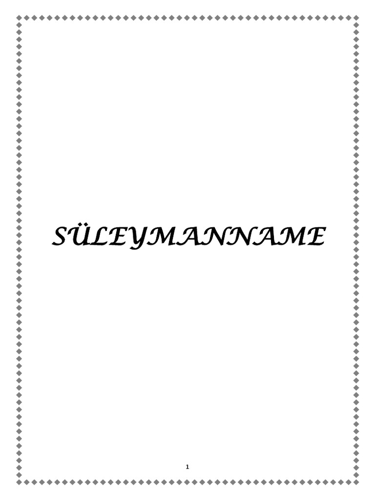 Suleyman Name Pouolation