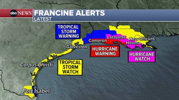 Tropical Storm Hurricane Francine