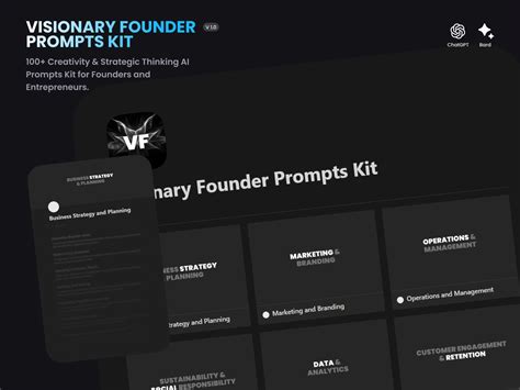 Visionary Founder 100 Creativity Amp Strategic Thinking Ai Prompts Kit