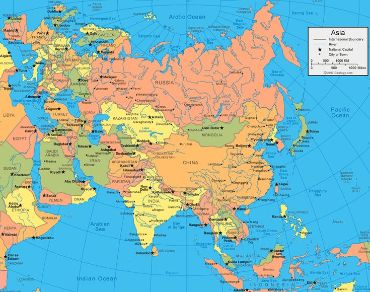 What's On A Map Of Asia And Europe? Easy Navigation