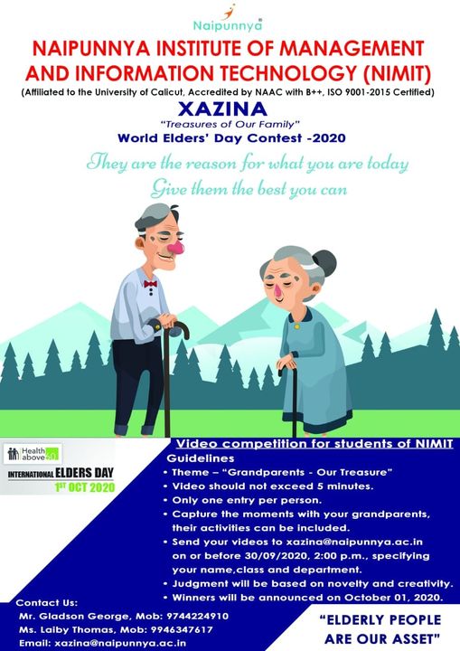 World Elders Day Contest Xazina Naipunnya Institute Of Management