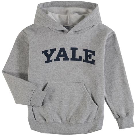 Yale Bulldogs Champion Youth Basic Arch Pullover Hoodie Heathered Gray