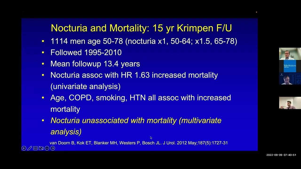 Yale Urology Grand Rounds Nocturia Advances In Diagnosis Basic