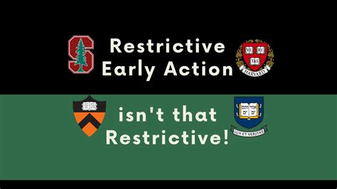 You Can Apply Restrictive Early Action And Early Action Under The Right